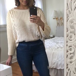Cream/Light Peach Sweater